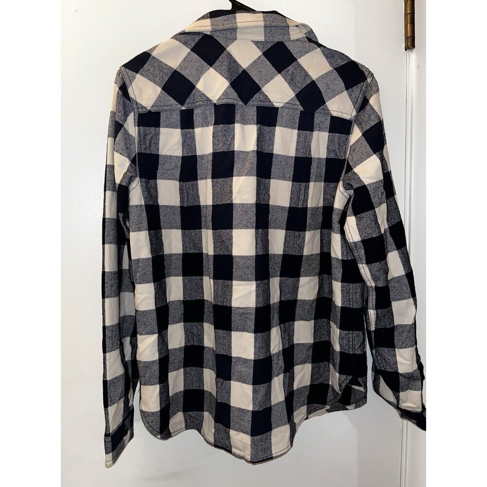 J.Crew Women’s Buffalo Check Quarter-Zip Flannel Pullover Shirt - Picture 3 of 3